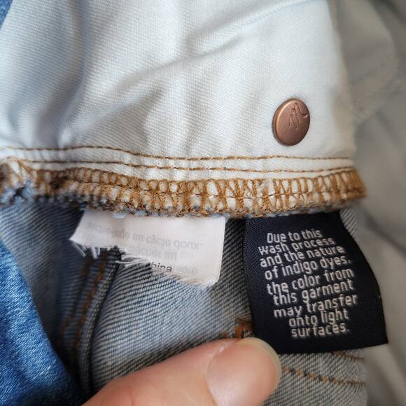 Madewell Cali Demi Boot Jeans Cropped Bronson Destructed Chewed Hem Women 24 - Picture 12 of 12